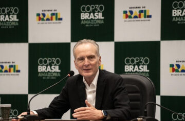 José Alexandre Scheinkman, conselheiro da COP30, na Pré-COP, 14 de outubro | Foto: Rafael Medelima/COP30