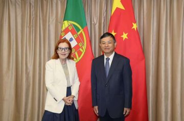 Maria da Graça Carvalho em reunião com o ministro Huang Runqiu | Foto: Linkedin do Ministério do Ambiente e Energia