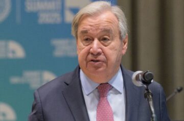 António Guterres no discurso de abertura do dia do Clima, na Assembleia Geral da ONU 2025 | Foto: UN Photo/Manuel Elías