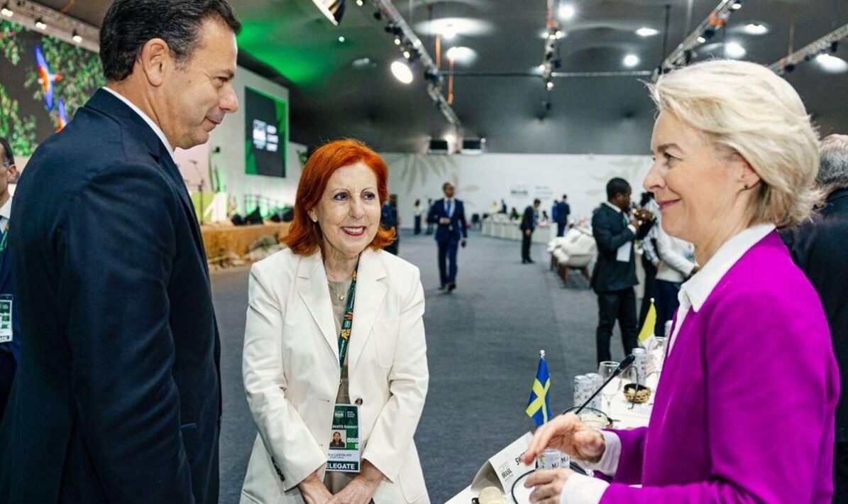 Luís Montenegro, Maria da Graça Carvalho e Ursula von der Leyen | Foto: André Crispim / Portal do Governo