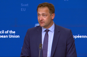 Christophe Hansen na conferência que sucedeu à reunião do Conselho de Agricultura e Pescas da UE