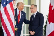 Donald Trump e Mark Carney presidente dos EUA e do Canadá respetivamente | Foto White House